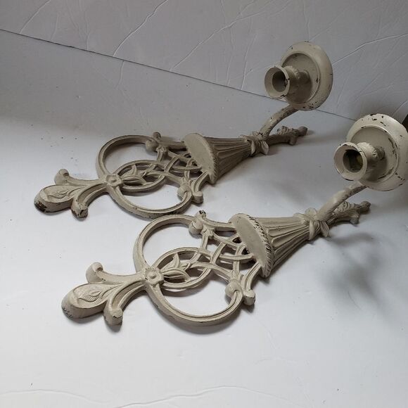 Heavy Metal Candle Sconces (2) - Picture 6 of 9